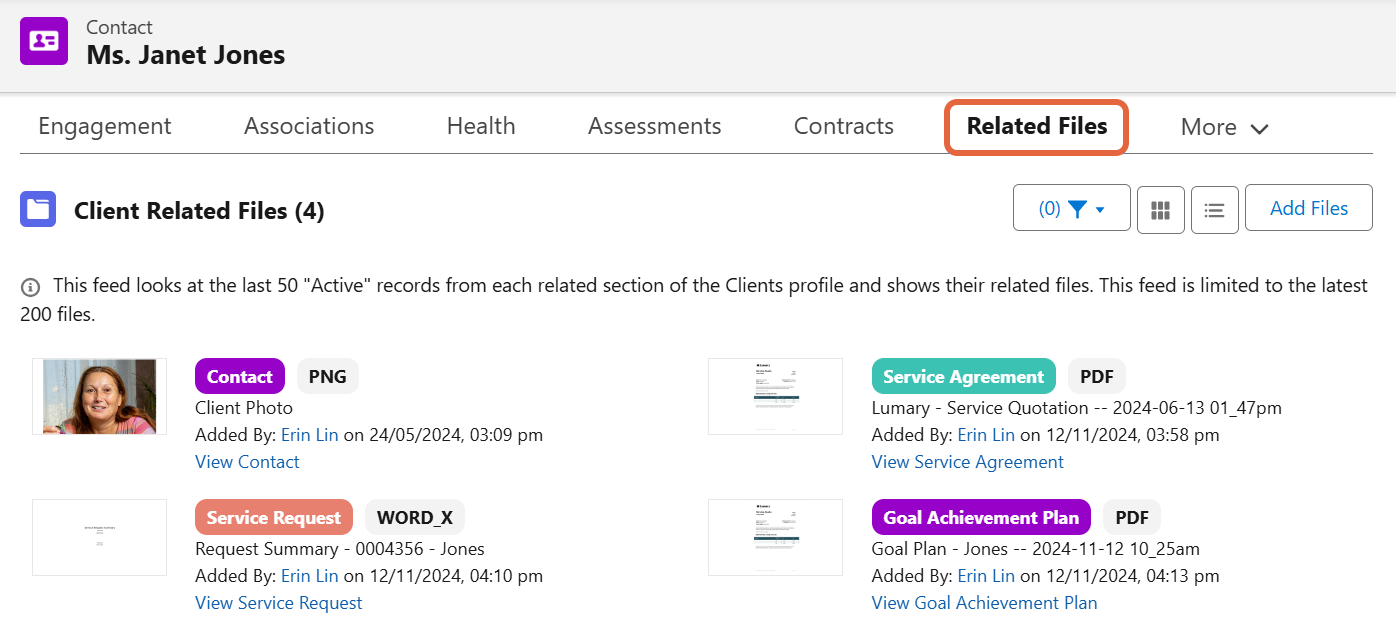 Related Files tab