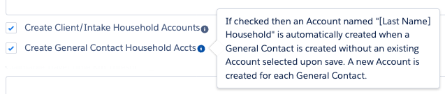 household settings