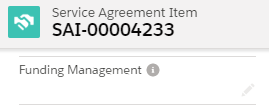 Service agreement item