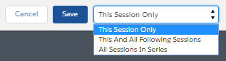 Recurrence drop-down list
