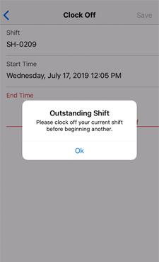 Outstanding shifts