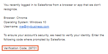 Verification email