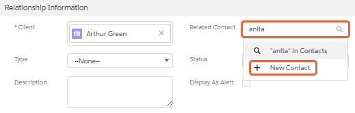Related contact field