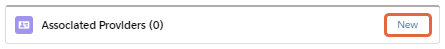 New associated provider button
