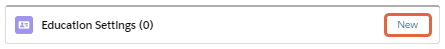 New education setting button