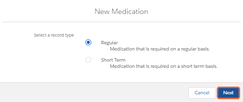 New medication form