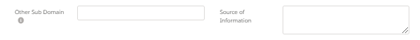 Other sub domain and source fields