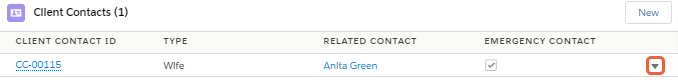 Edit client's contact