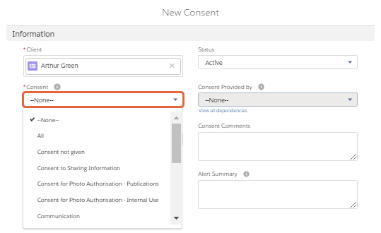 New consent form