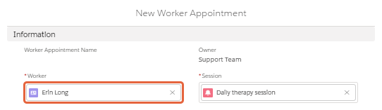 New worker appointment form