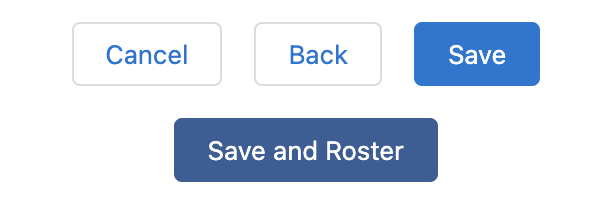 Save and roster button
