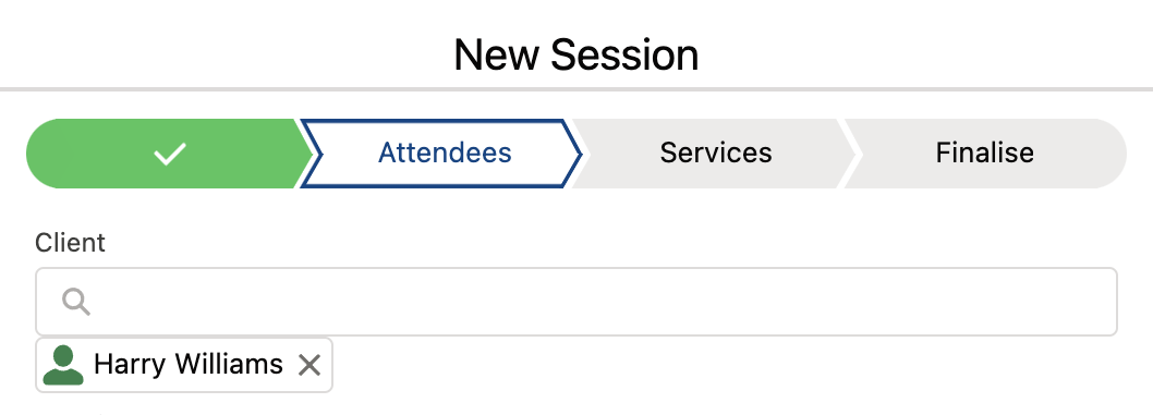 Add A Client And Workers To A Session When Creating An Appointment From 