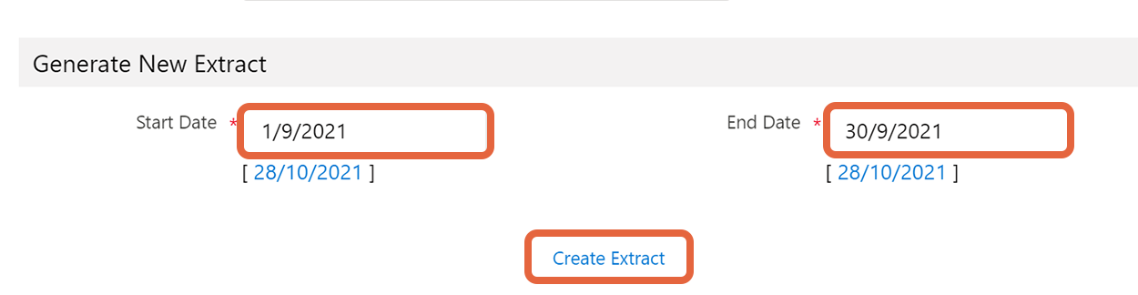 Extract dates
