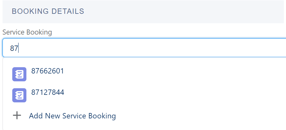 Booking details