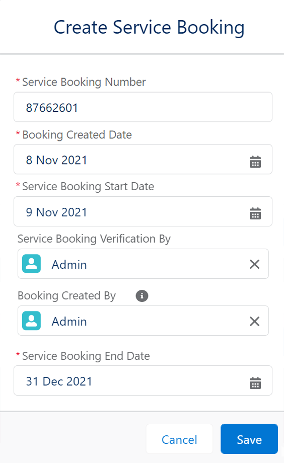 Service booking