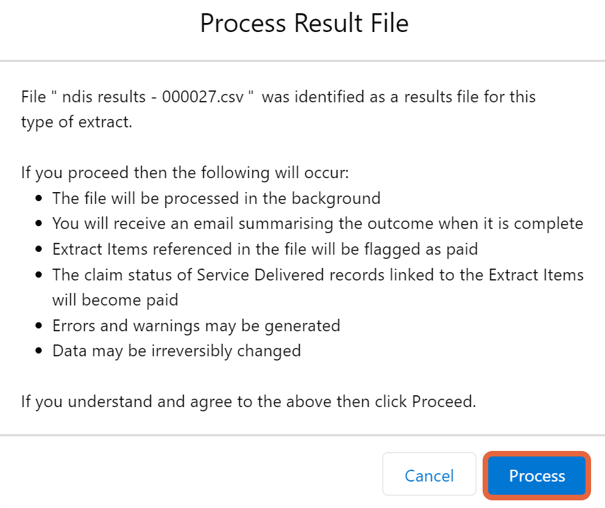 process results file