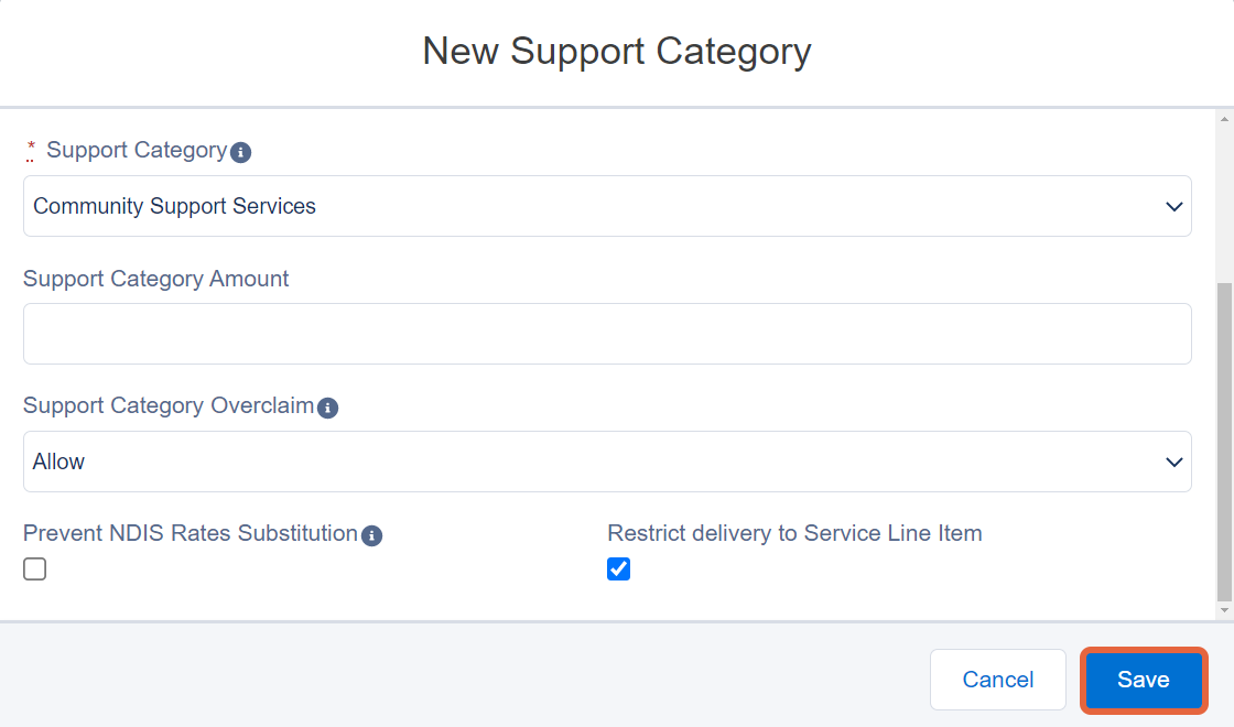 New category form