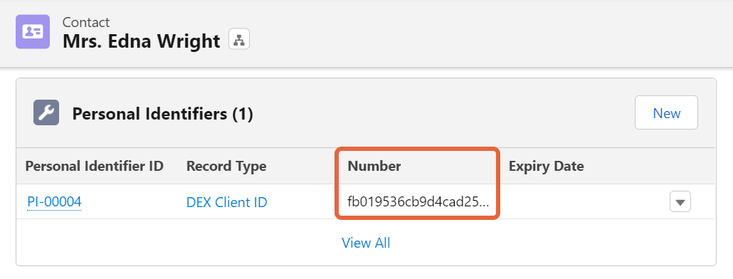 DEX Client ID number
