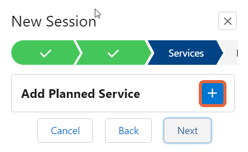 add a planned service screen