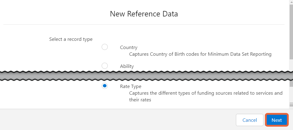 rate type record button