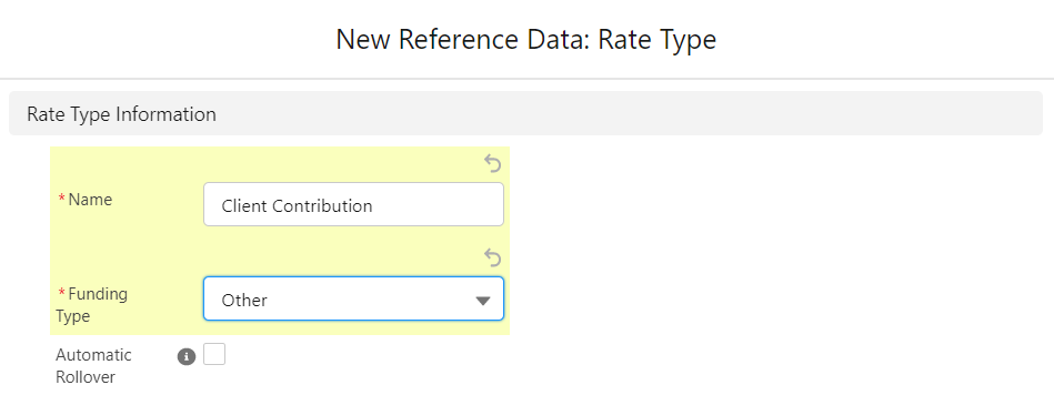 new rate type form