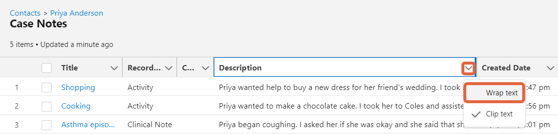 arrow with wrap text link