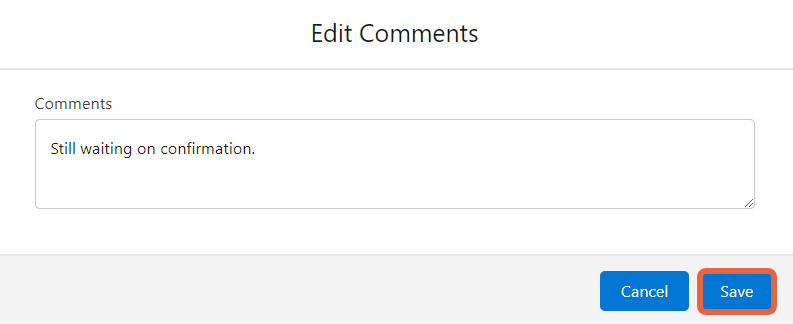 edit task save button