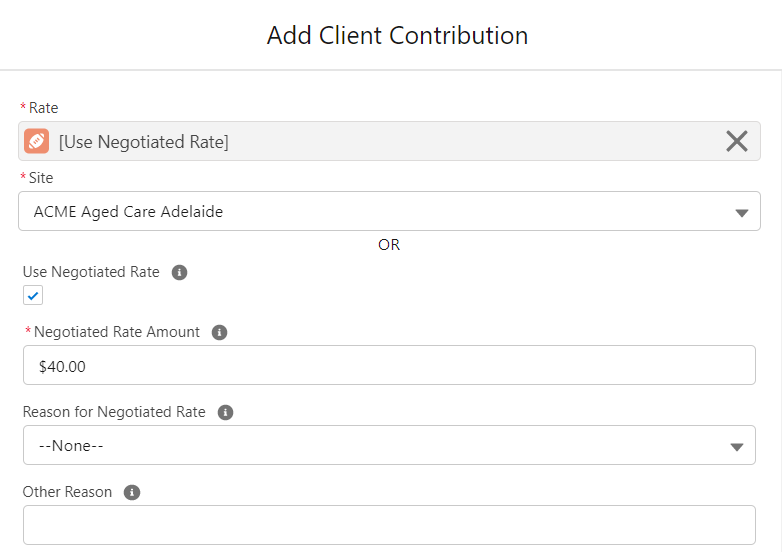 client contribution form fields