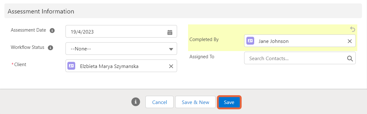 awaacs assessment information fields