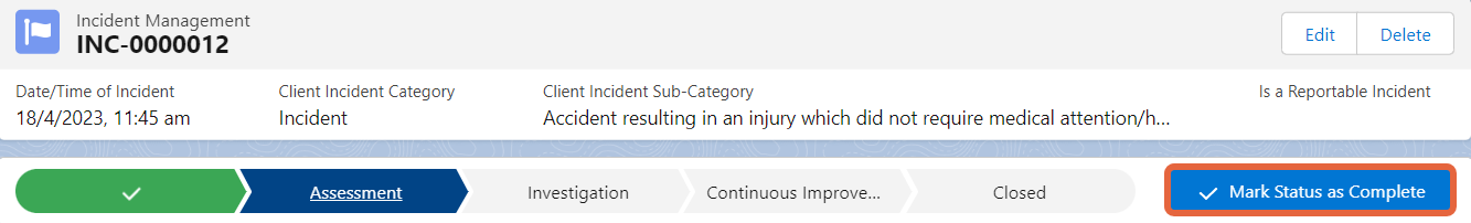 incident process pathway
