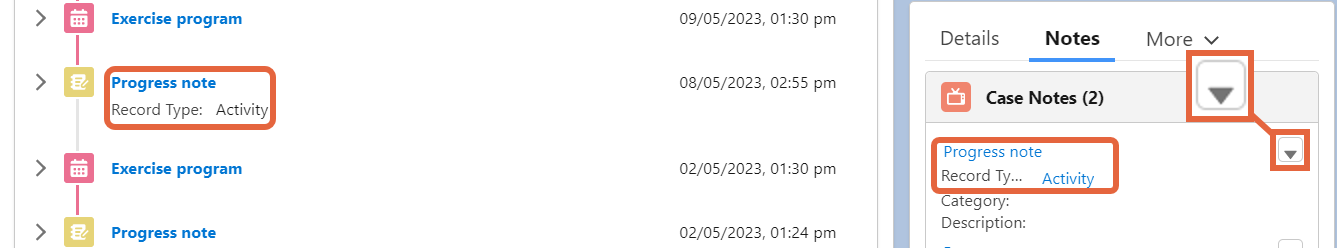 added case note with edit option