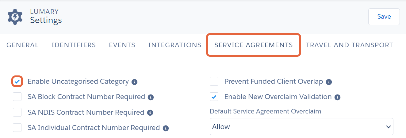 Enable Uncategorised category checkbox