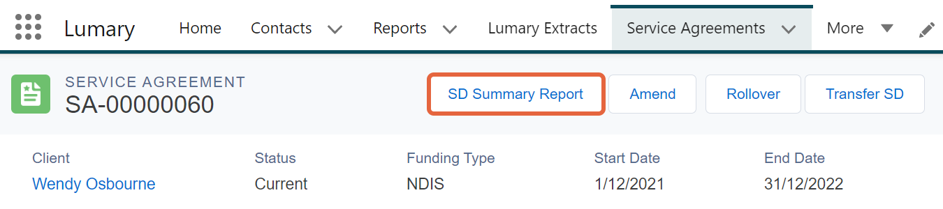 SD Summary Report button