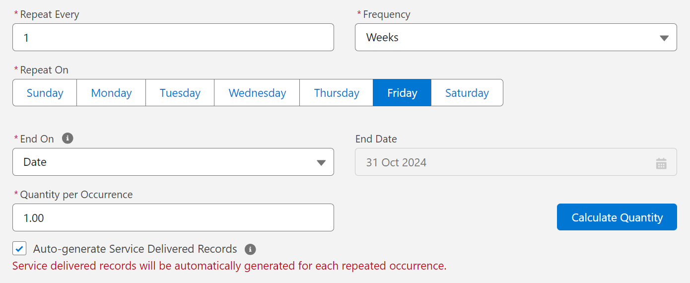 Auto-generate settings