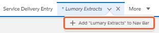 Lumary Extracts tab