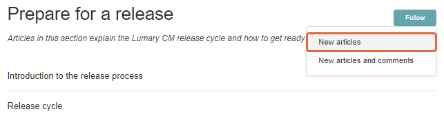 Follow new articles option