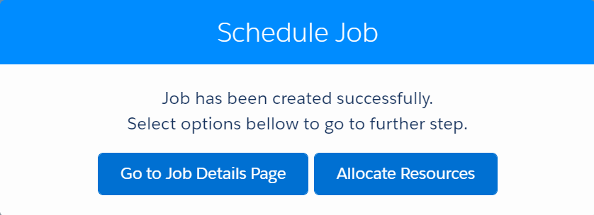 Schedule job created