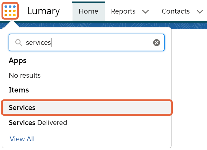 Services text link