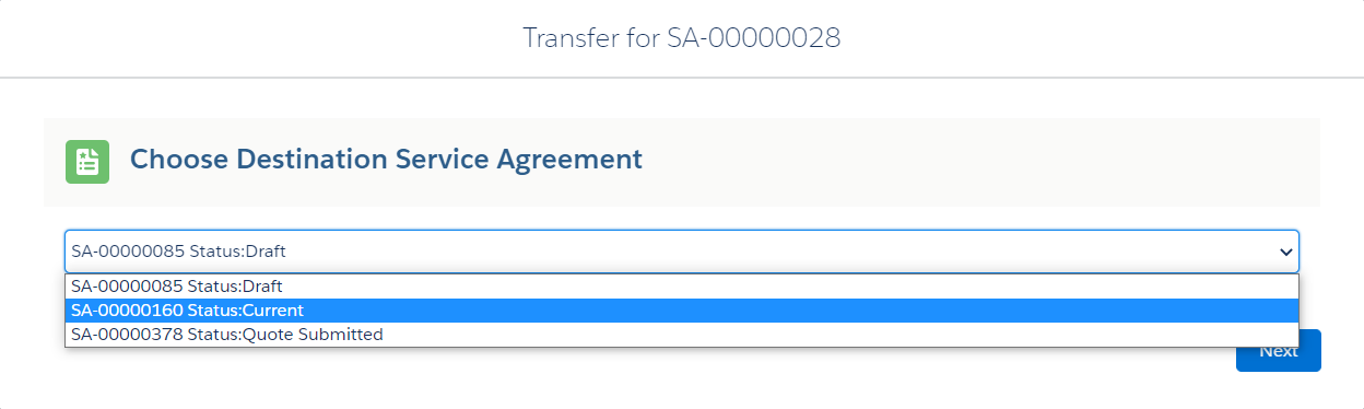 Transfer SD destinations