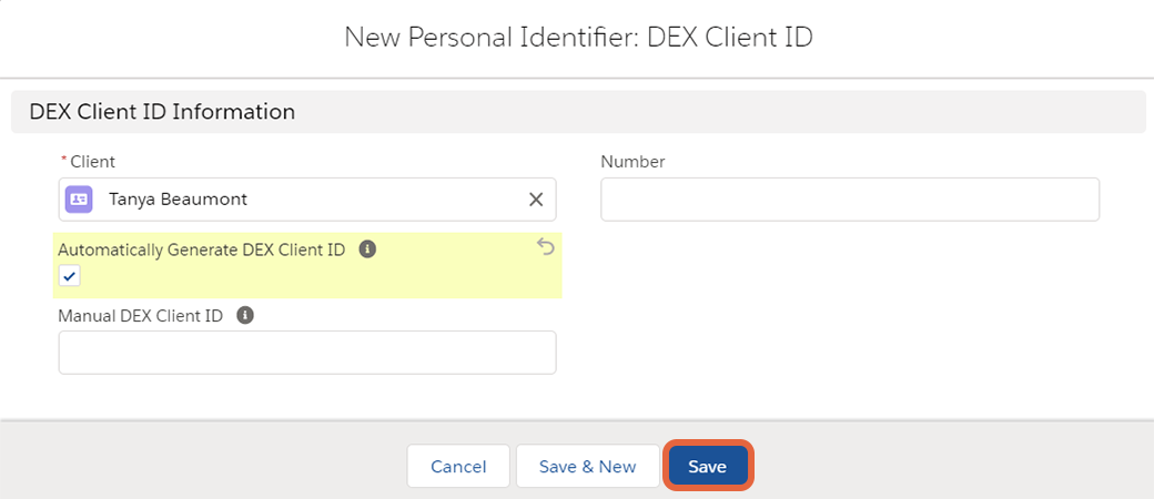 New DEX client ID 2