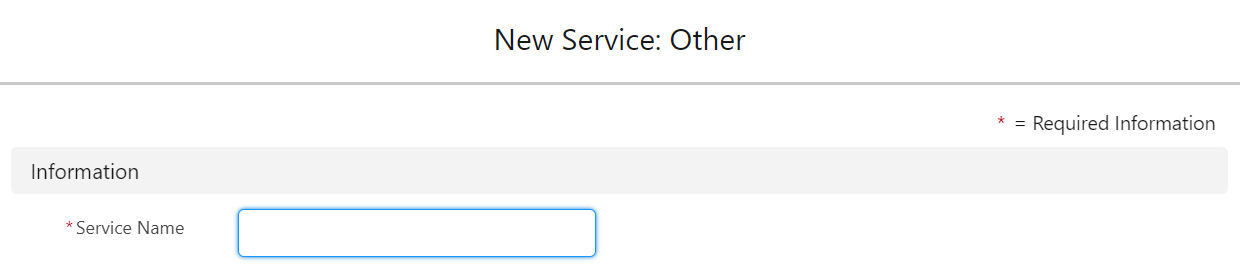 New service form